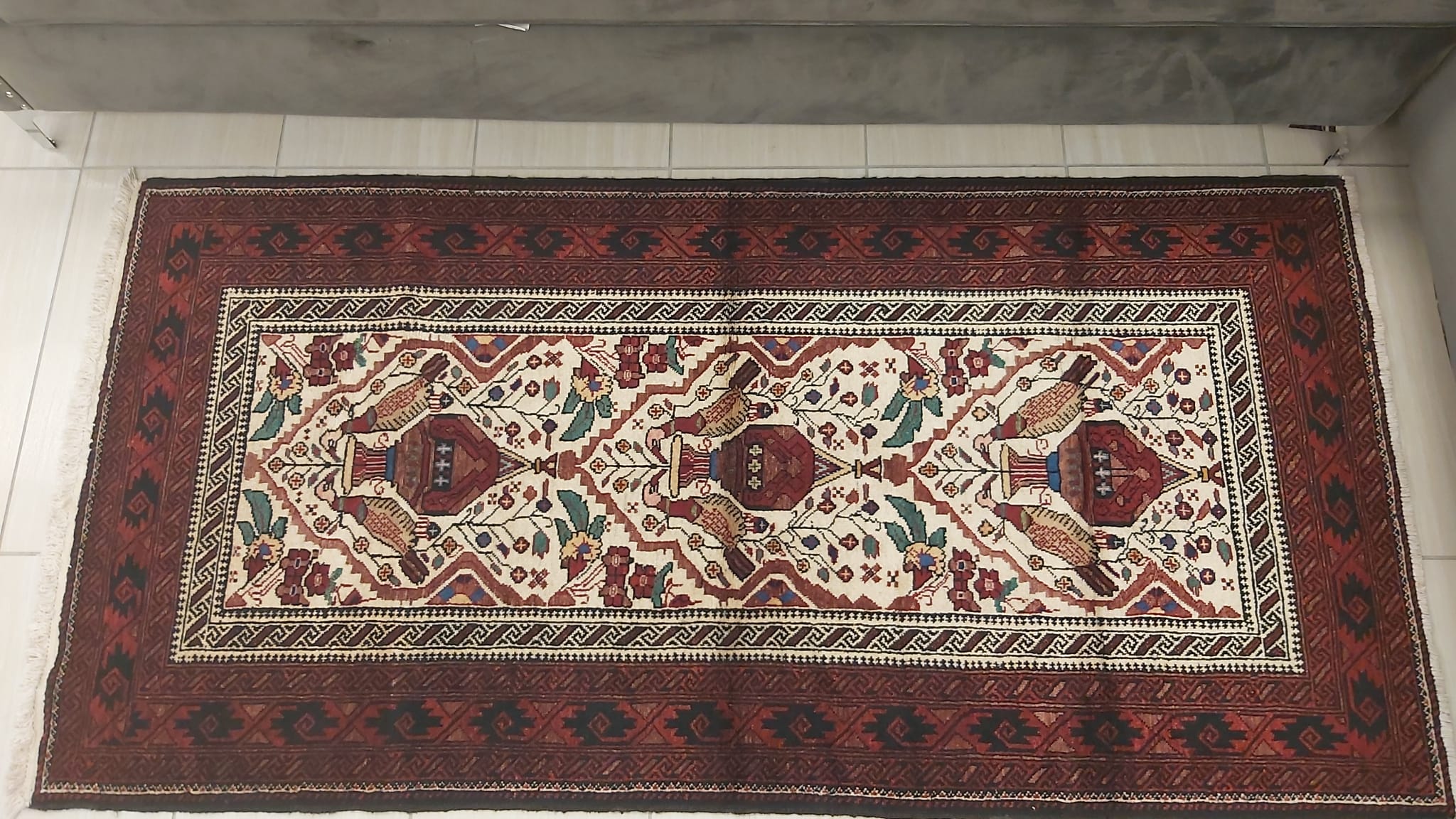 # 58-1 Antique Hand Knotted Wool Zagros Gallery